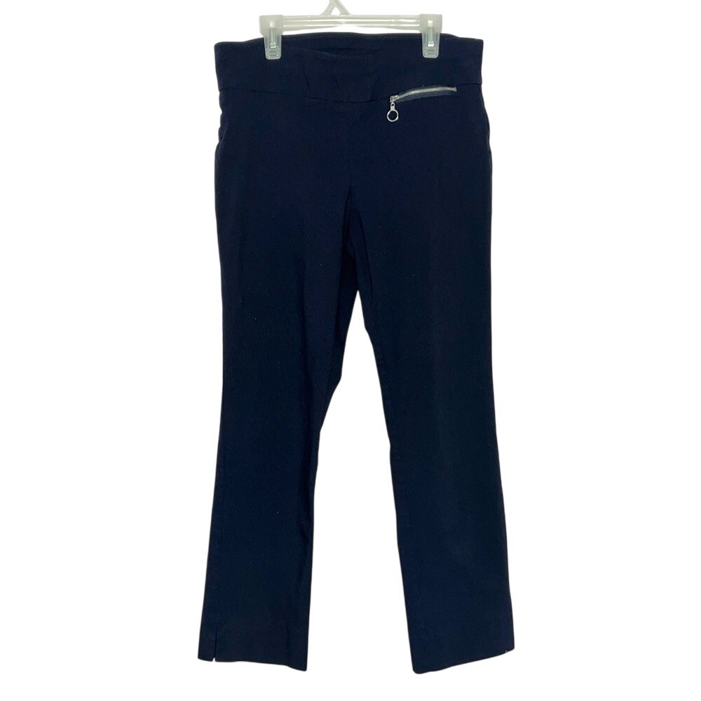 Rafaella Woman's Navy Chinos Stretch Pull On‎ Pants Sz 10